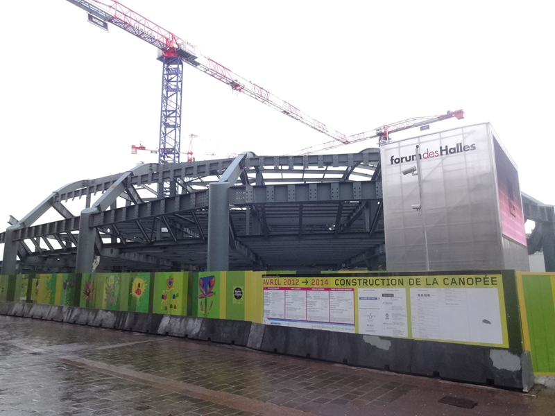 Construction du forum des Halles