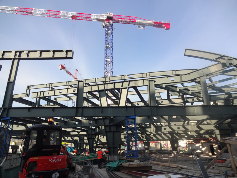 Construction du forum des Halles