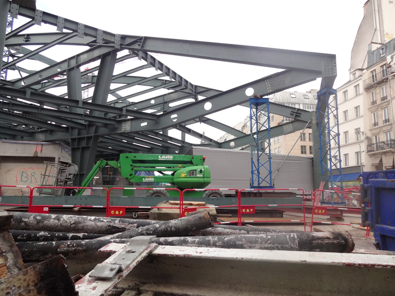 Construction du forum des Halles