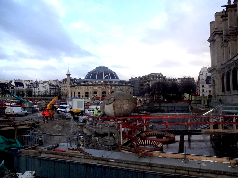 Construction du forum des Halles