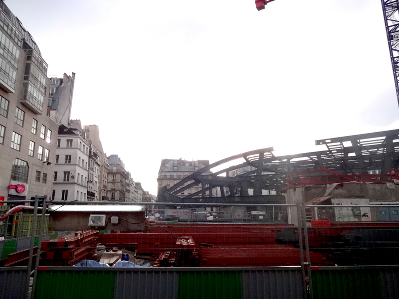 Construction du forum des Halles