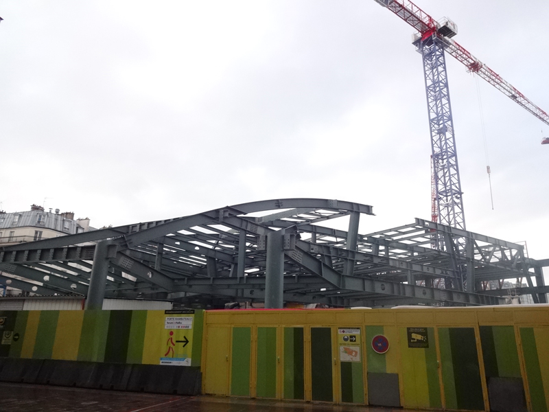 Construction du forum des Halles