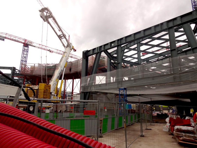 Construction du forum des Halles