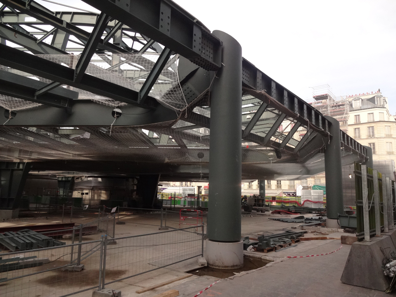 Construction du forum des Halles