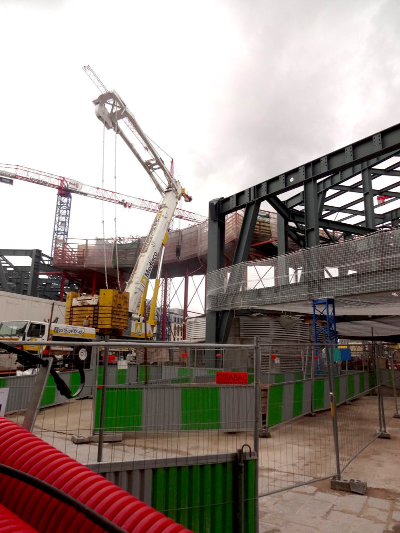 Construction du forum des Halles