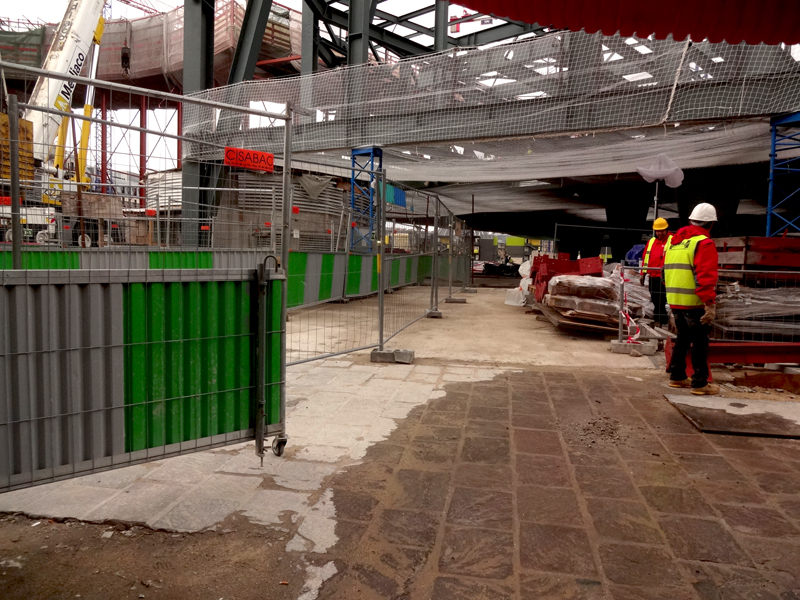 Construction du forum des Halles