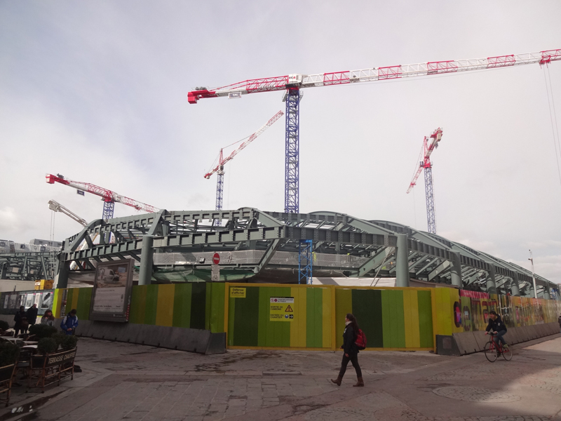 Construction du forum des Halles