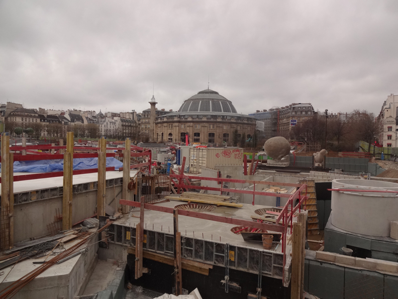 Construction du forum des Halles