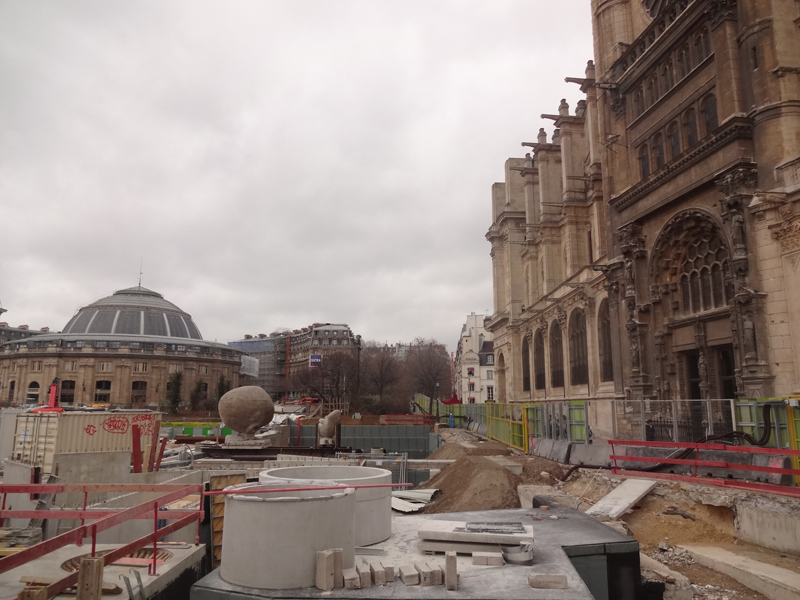 Construction du forum des Halles