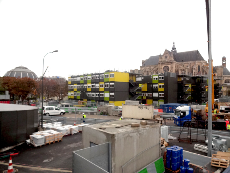 Construction du Forum des Halles