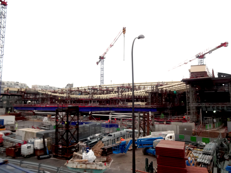 Construction du Forum des Halles