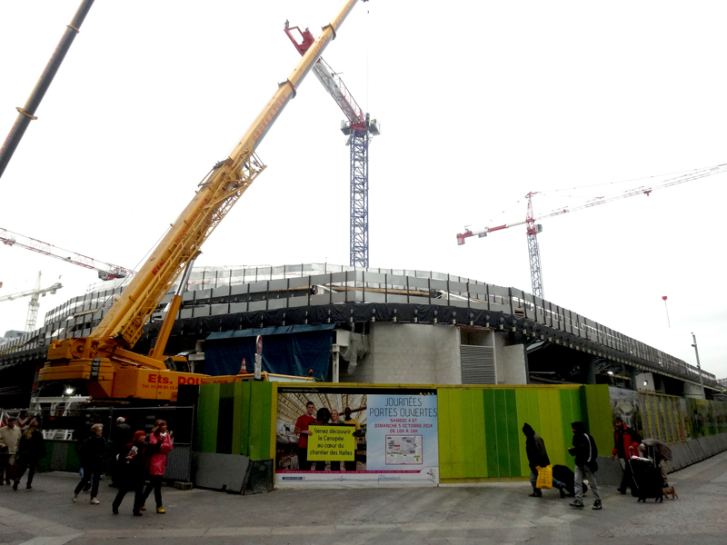 Travaux aux Forum des Halles