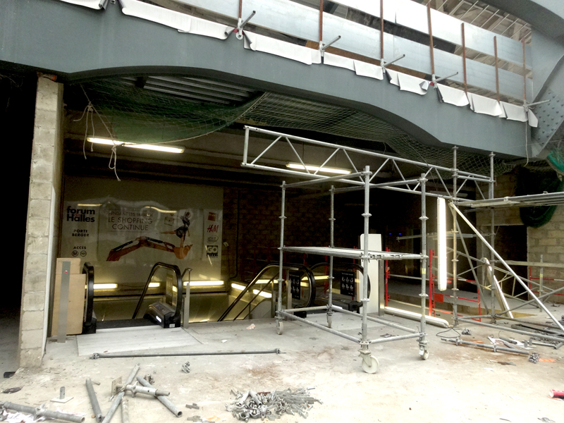 Travaux aux Forum des Halles