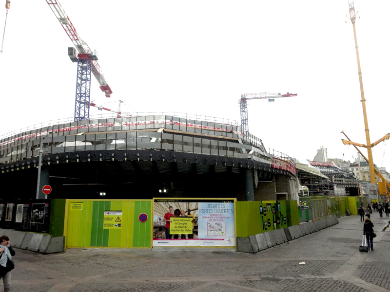 Travaux aux Forum des Halles