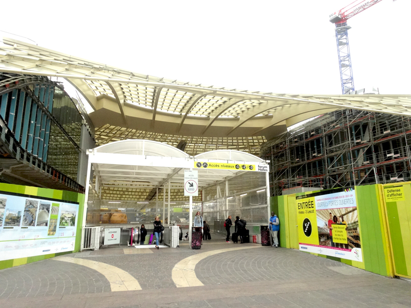 Travaux aux Forum des Halles