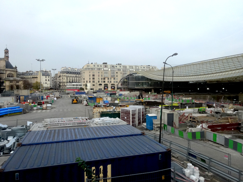 Construction du Forum des Halles