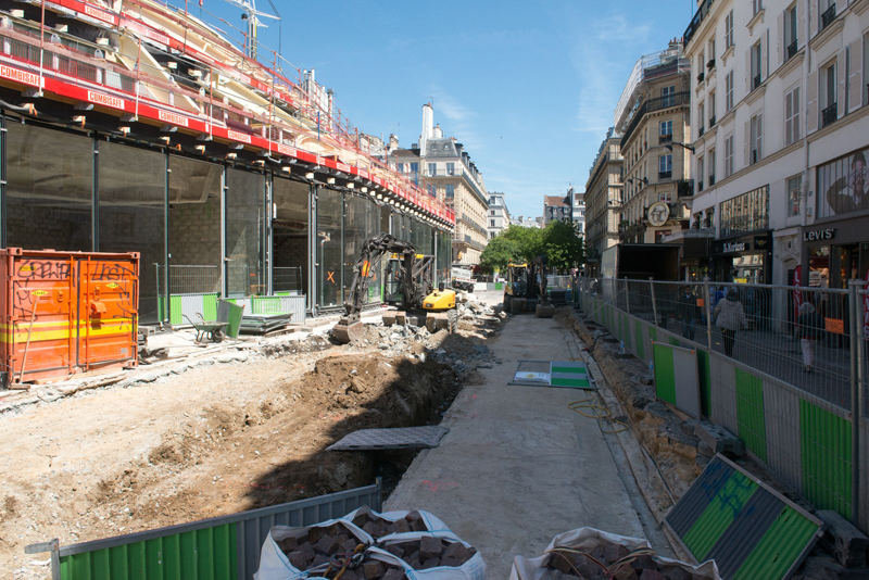 Photos officielles du chantier des Halles