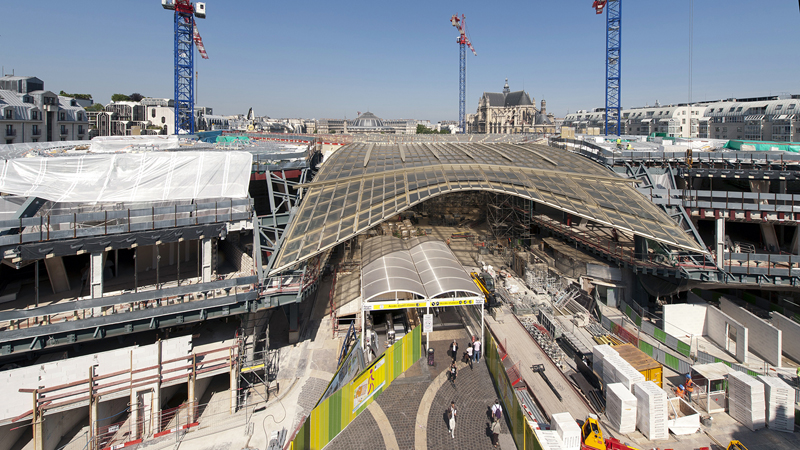 Photos officielles du chantier des Halles