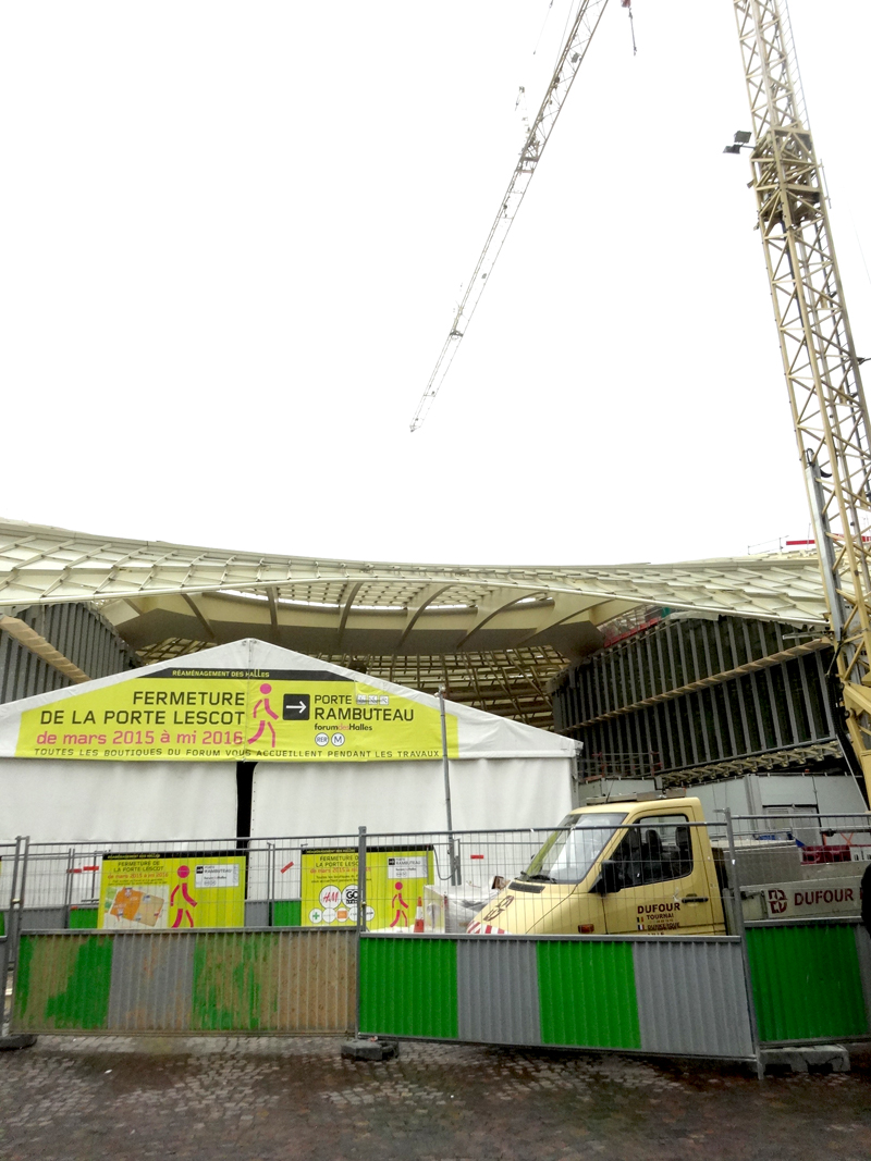 Travaux aux Forum des Halles