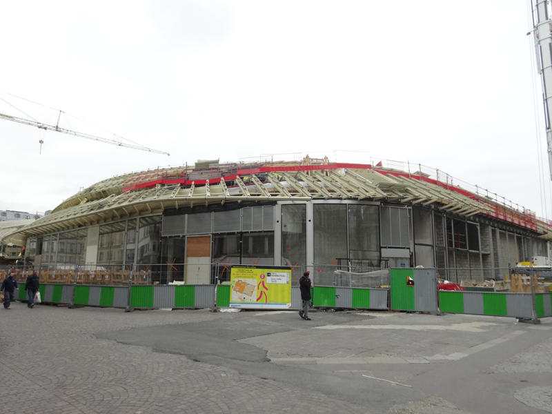 Construction des Halles en décembre 2015