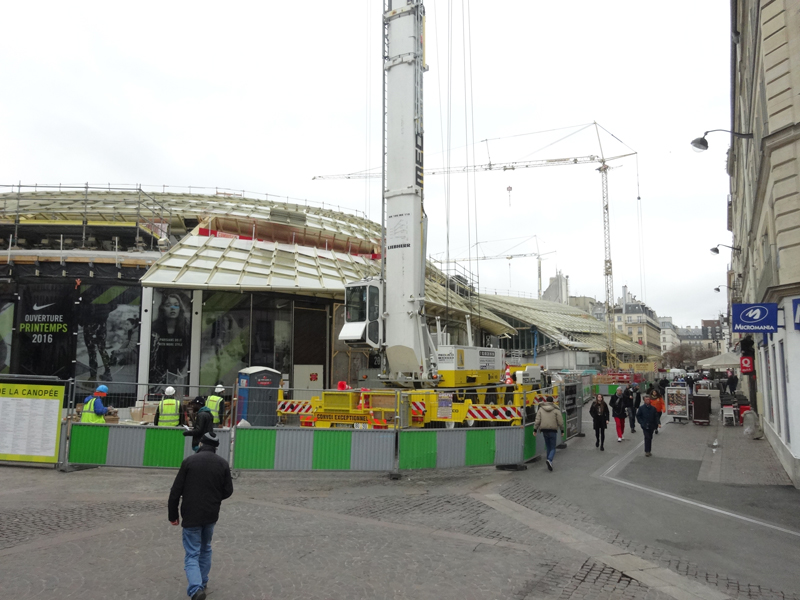 Construction des Halles en décembre 2015