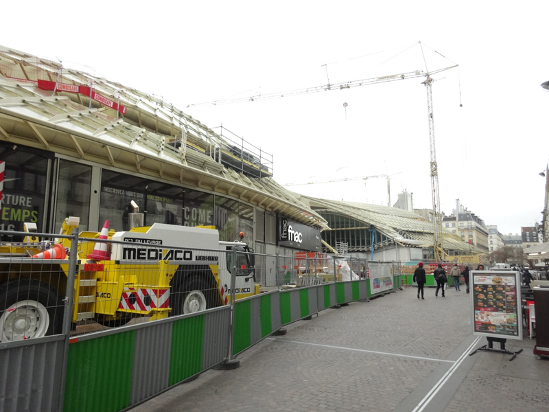 Construction des Halles en décembre 2015