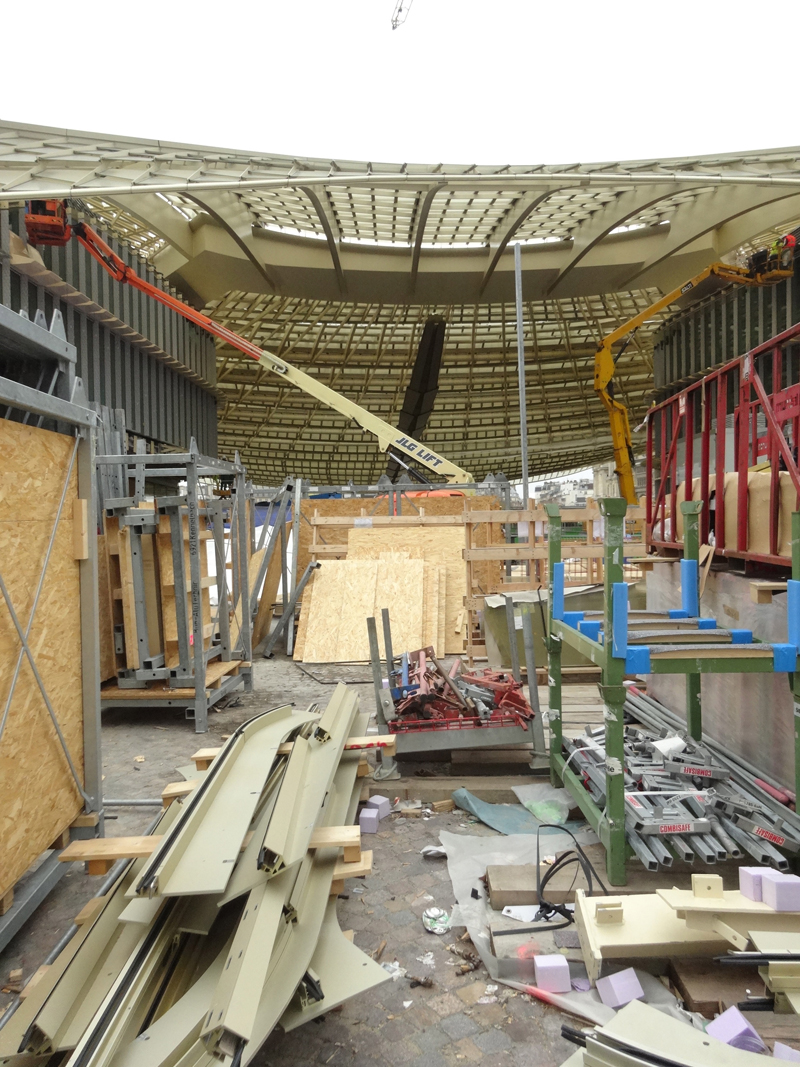 Construction des Halles en décembre 2015