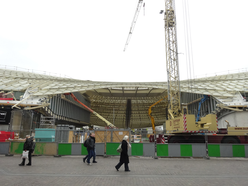 Construction des Halles en décembre 2015