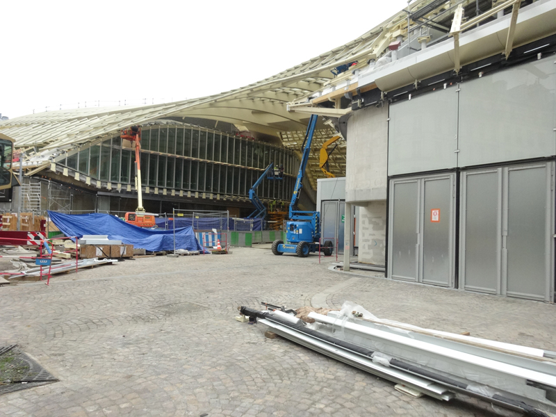 Construction des Halles en décembre 2015