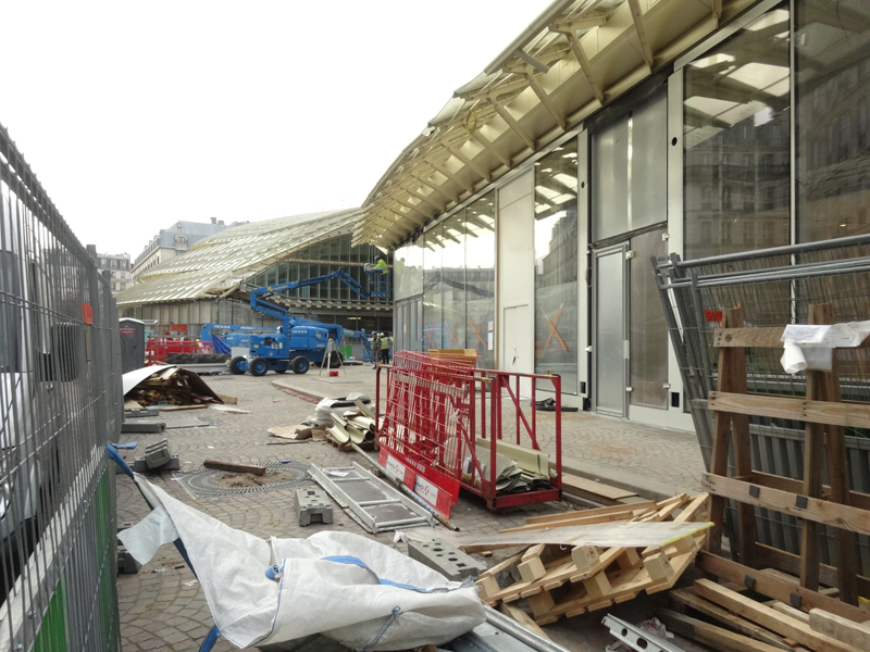 Chantier de construction du Forum des Halles de Paris Janvier 2016