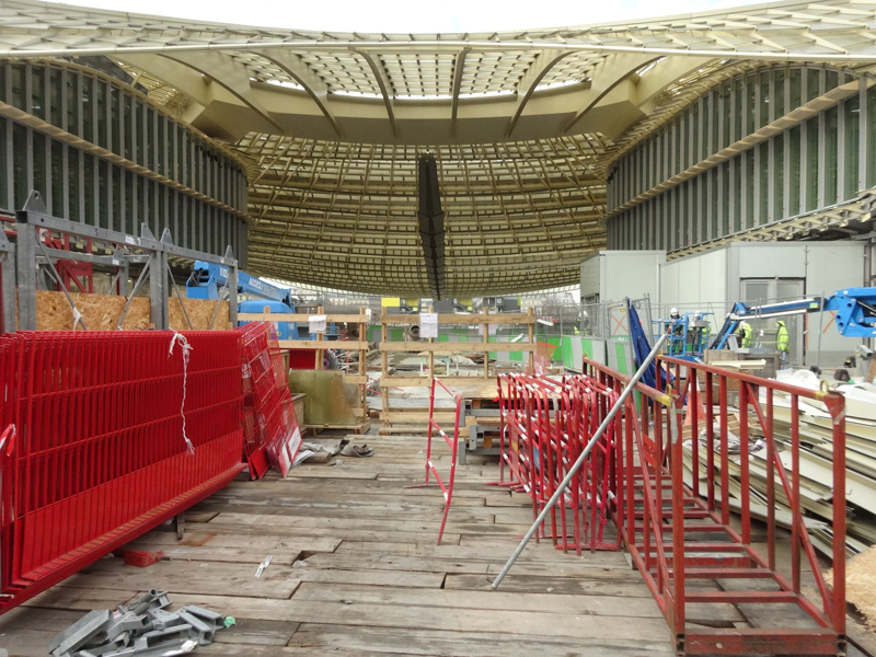 Chantier de construction du Forum des Halles de Paris Janvier 2016