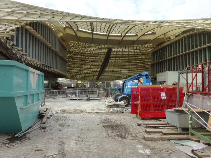 Chantier de construction du Forum des Halles de Paris Janvier 2016