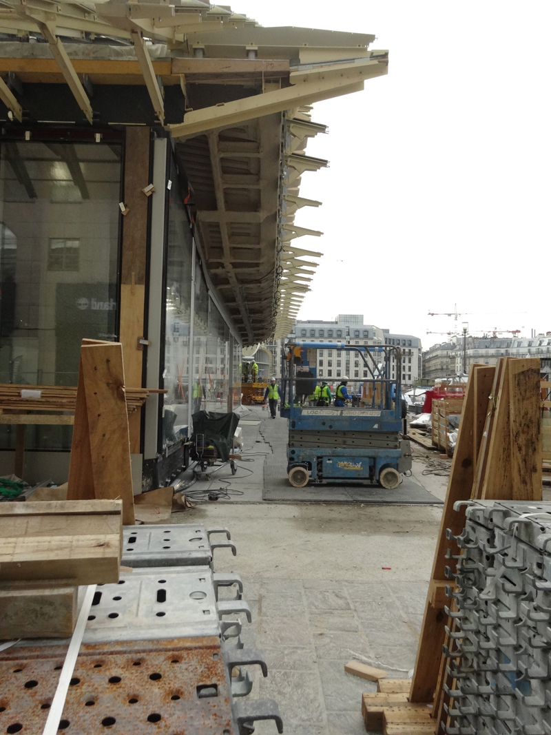 Chantier de construction du Forum des Halles de Paris Janvier 2016