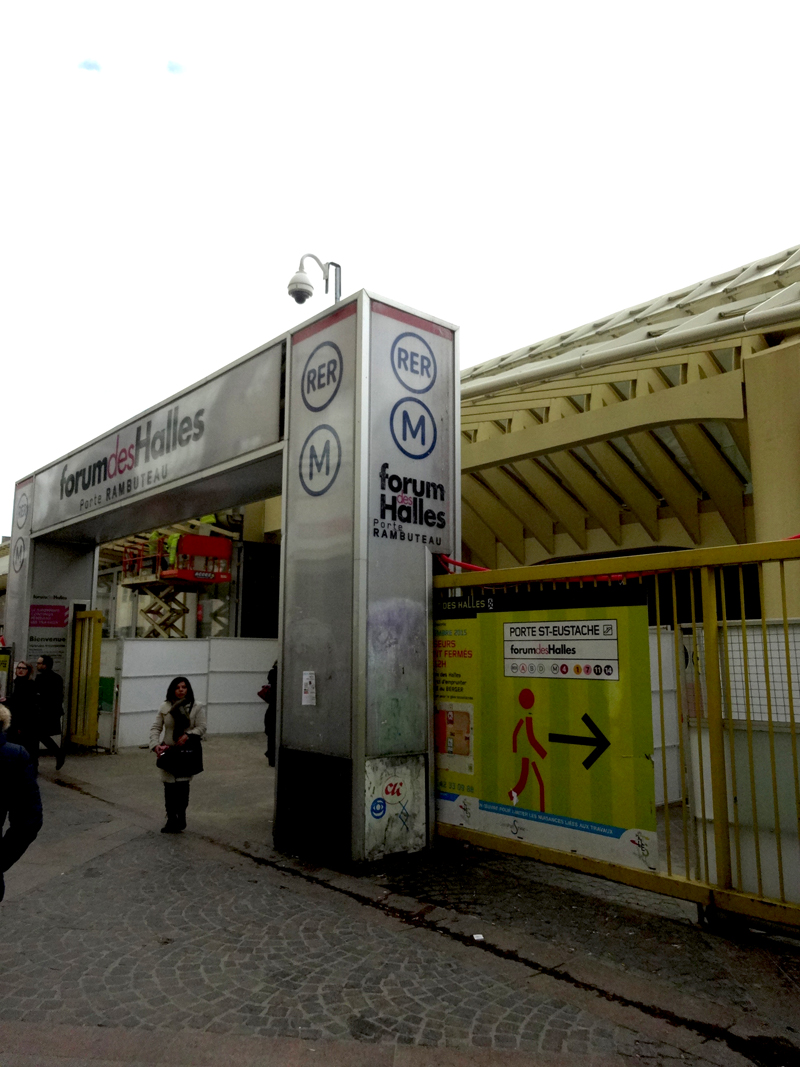 Chantier de construction du Forum des Halles de Paris Janvier 2016