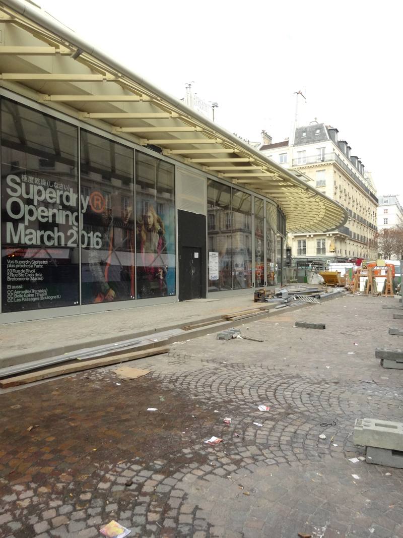 Chantier de construction du Forum des Halles de Paris Janvier 2016