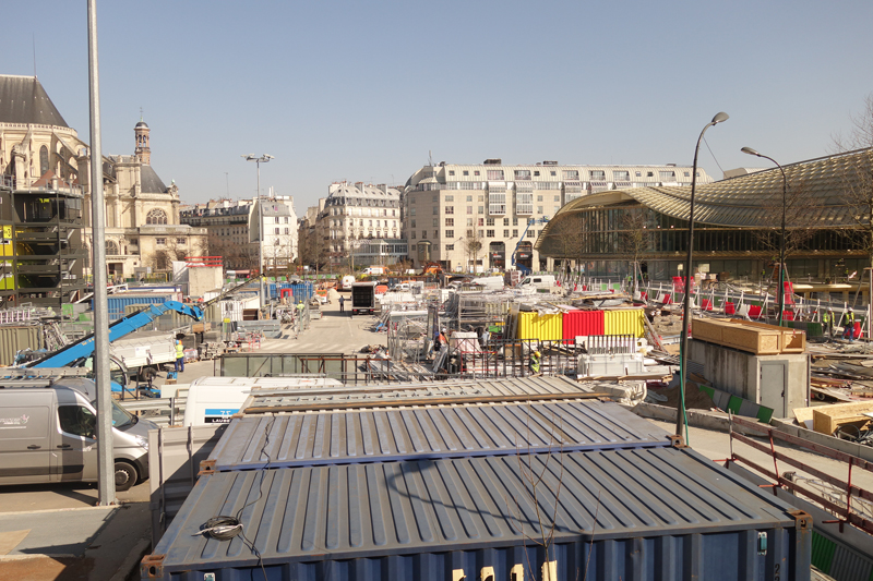 Le chantier du Forum des Halles Avril 2016