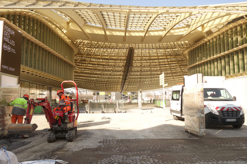 Le chantier du Forum des Halles Avril 2016