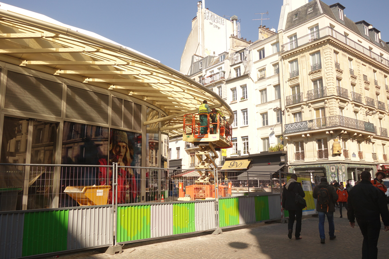 Le chantier du Forum des Halles Avril 2016