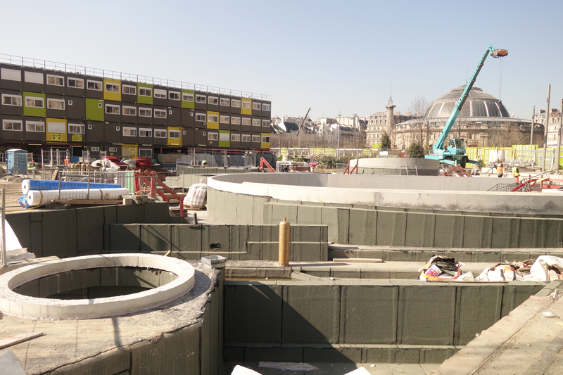 Le chantier du Forum des Halles Avril 2016