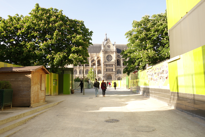 Travaux des jardins du Forum des Halles