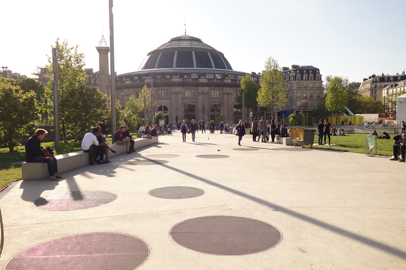 Travaux des jardins du Forum des Halles