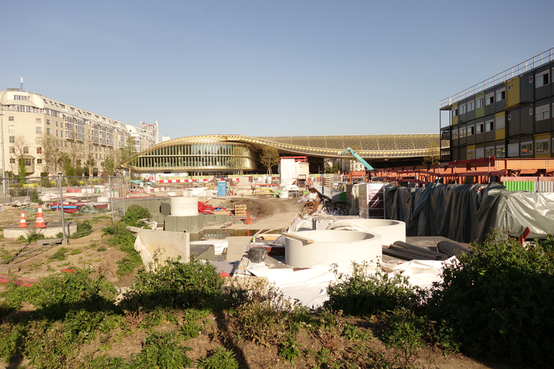 Travaux des jardins du Forum des Halles