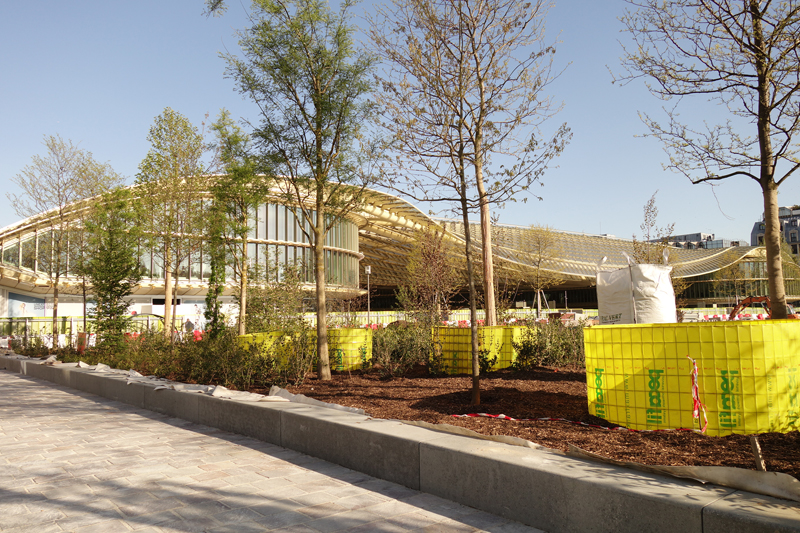 Travaux des jardins du Forum des Halles