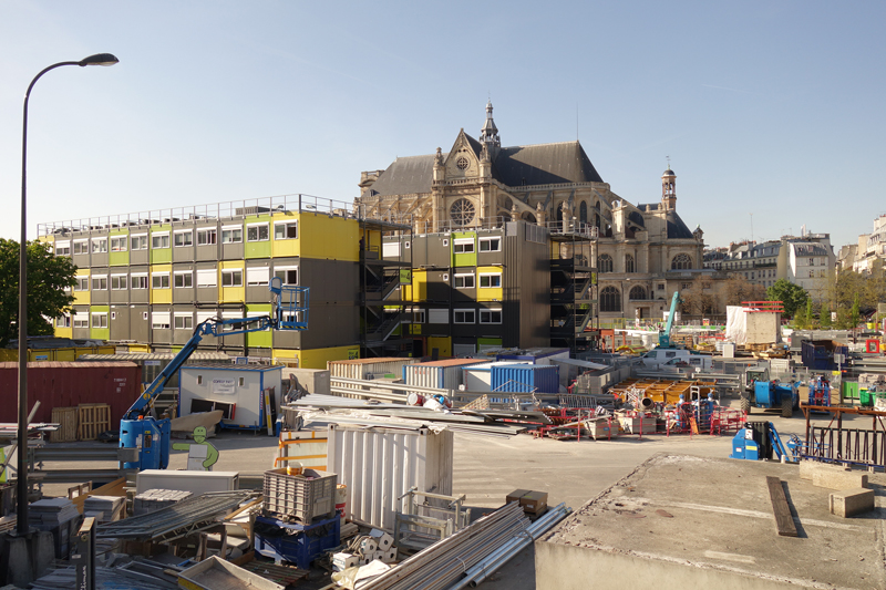 Travaux des jardins du Forum des Halles