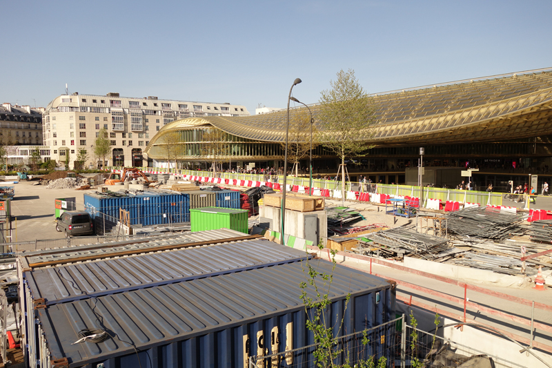 Travaux des jardins du Forum des Halles