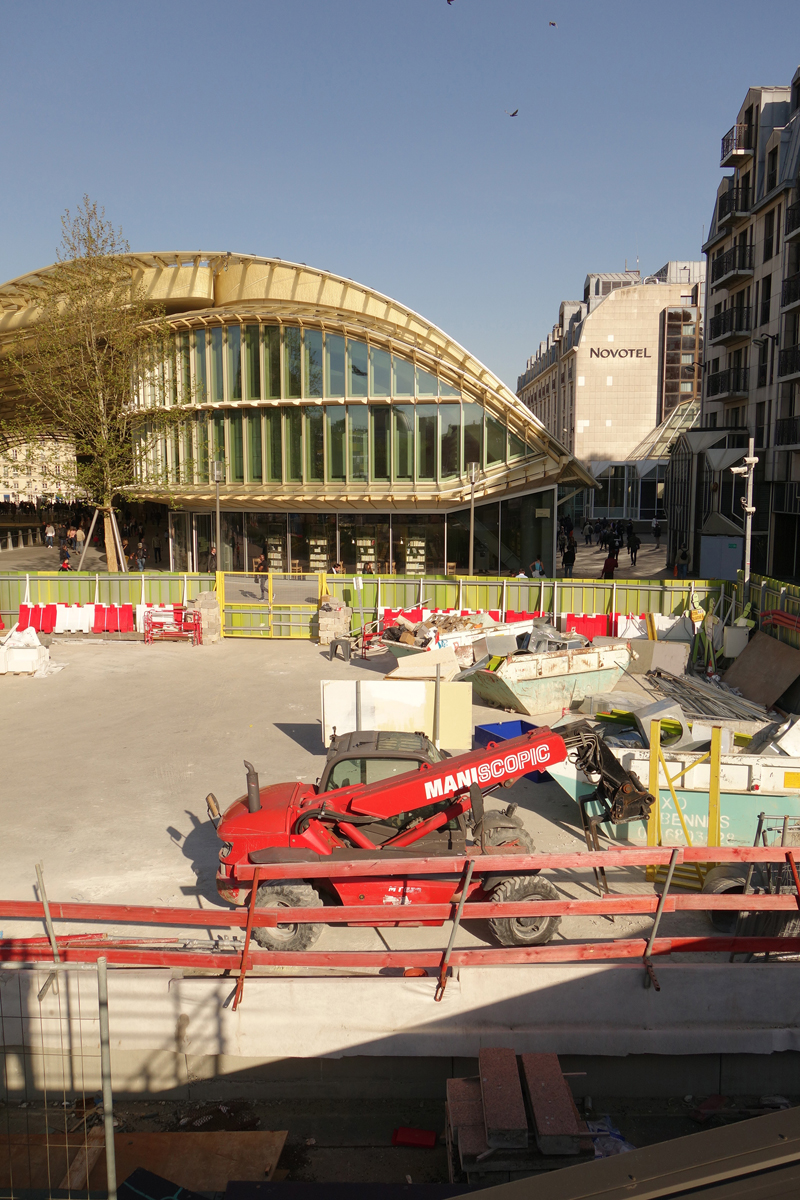 Travaux des jardins du Forum des Halles