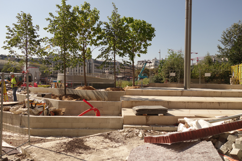 Travaux aux Forum des Halles en Août 2016