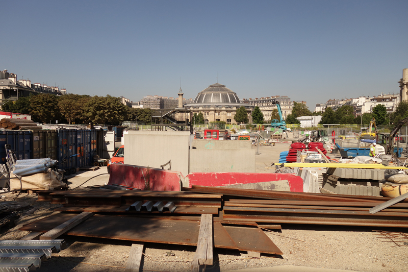 Travaux aux Forum des Halles en Août 2016