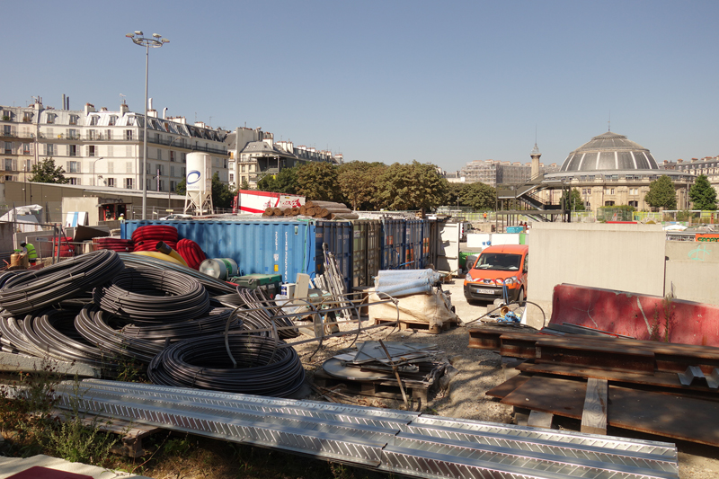 Travaux aux Forum des Halles en Août 2016