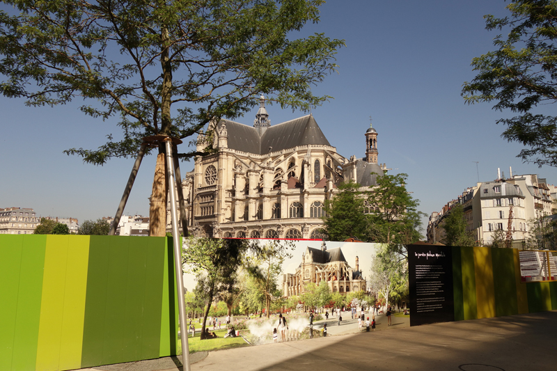 Travaux aux Forum des Halles en Août 2016